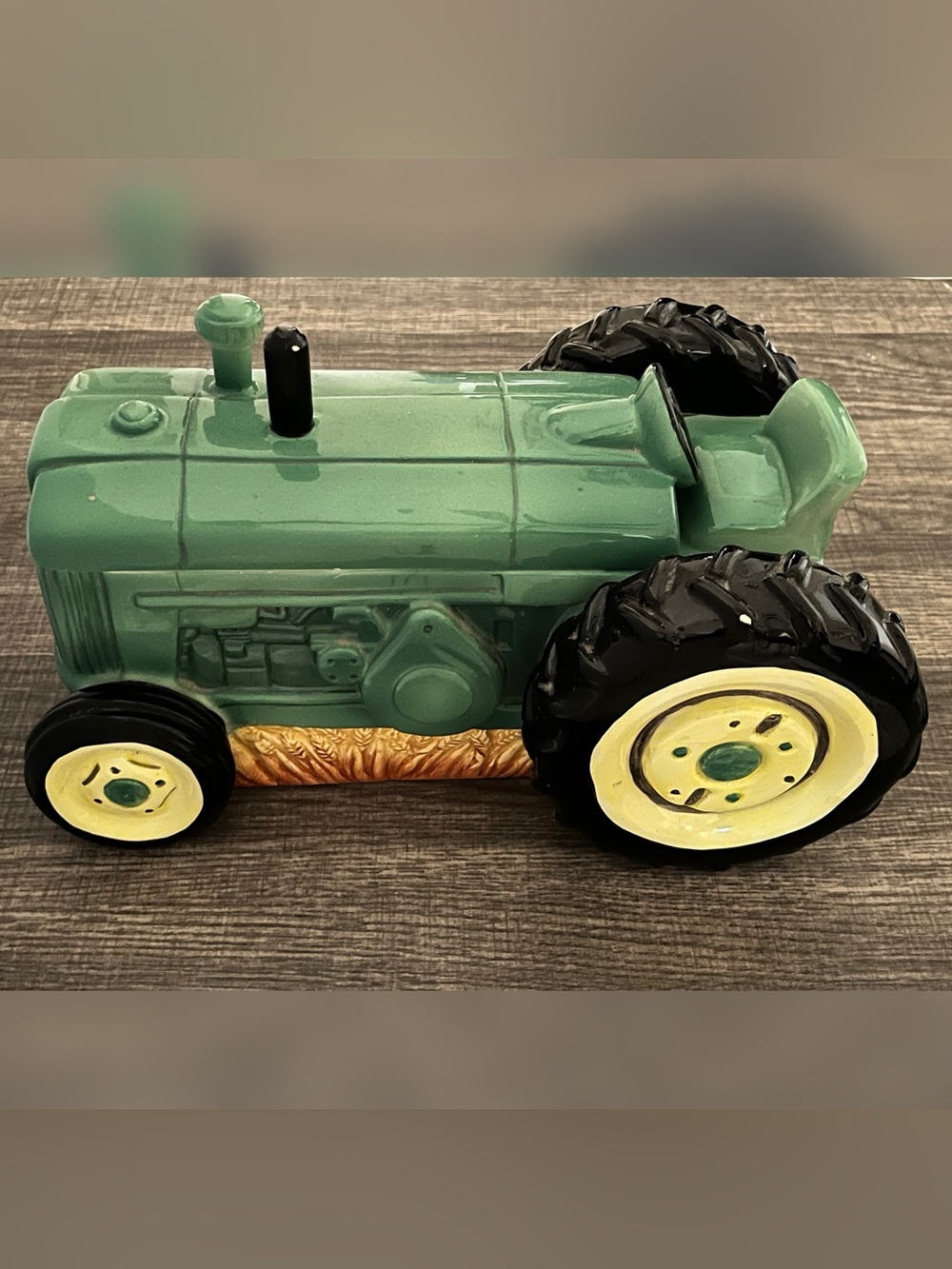 John Deere Theme Ceramic Tractor Decor Cookie Jar